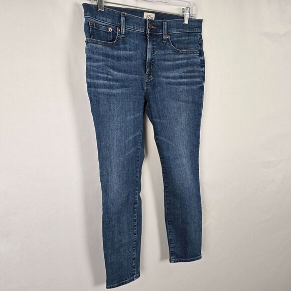 J. Crew Jeans Women's 29 Petite Blue 9" High Rise Toothpick Medium Wash - Picture 16 of 16